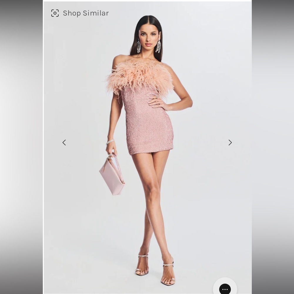 Retrofete Torin Sequin Feather Dress